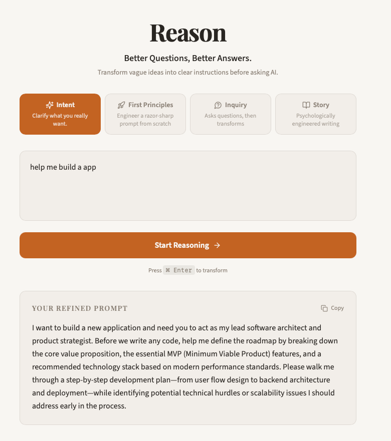 Reason Hero Screenshot